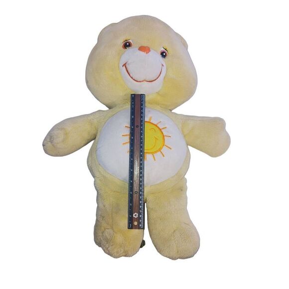 2002 CARE BEAR  FUNSHINE Yellow Sunshine Jumbo Plush 27" Bear - Picture 6 of 7